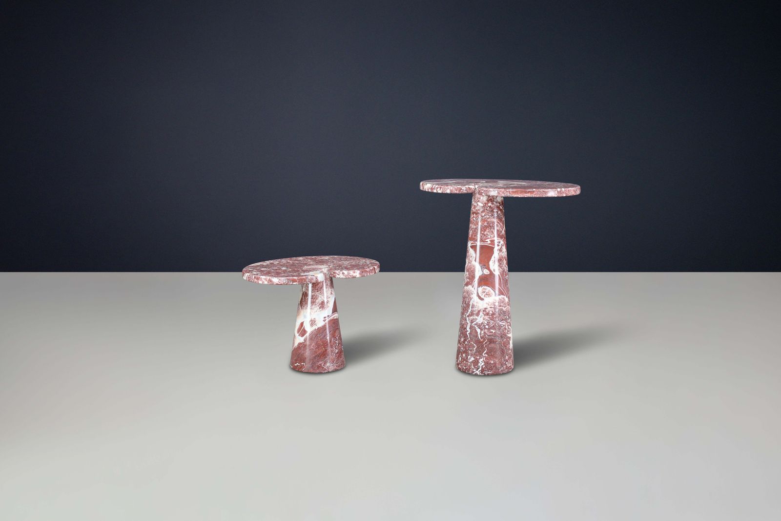 Angelo Mangiarotti Pair Of Two Rosso Marble Consoles For Skipper Italy 1970 photo 7556.0