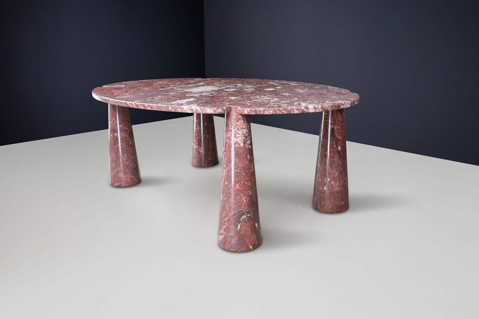 Angelo Mangiarotti For Skipper Rosso Marble "Eros" Dining Table, Italy, 1970s photo for sale