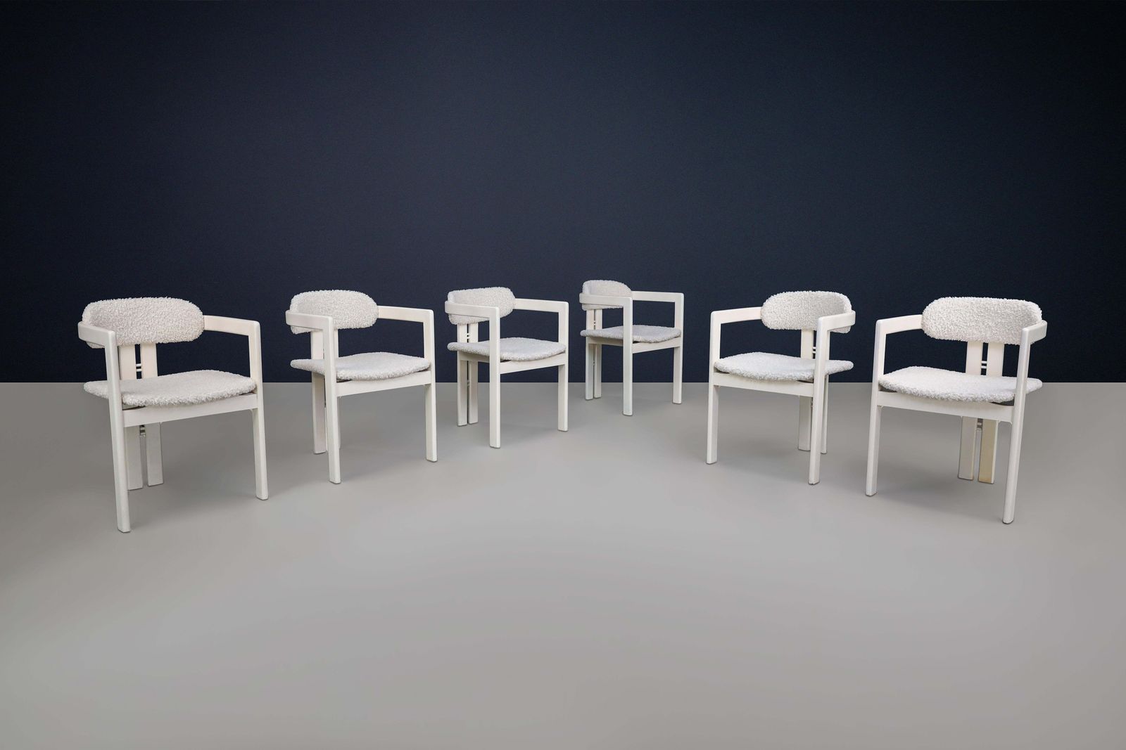Set Of 6 Pigreco Style Dining Chairs In The Manner Of Afra & Tobia Scarpa, Italy photo furniture