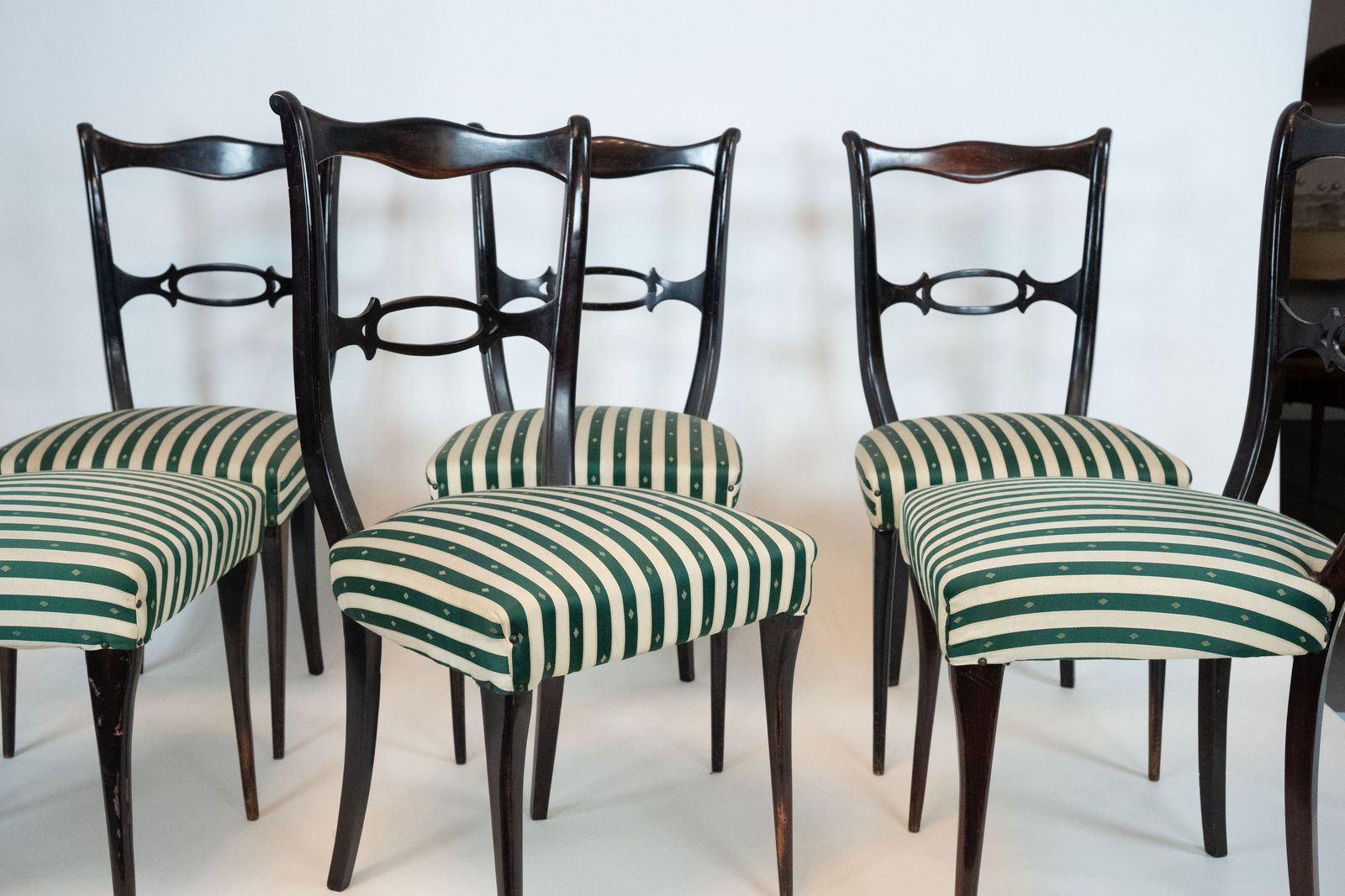 1690.0 Mid Century Set Of Six Dining Chairs Attributed To Paolo Buffa. Italy 1950s photo