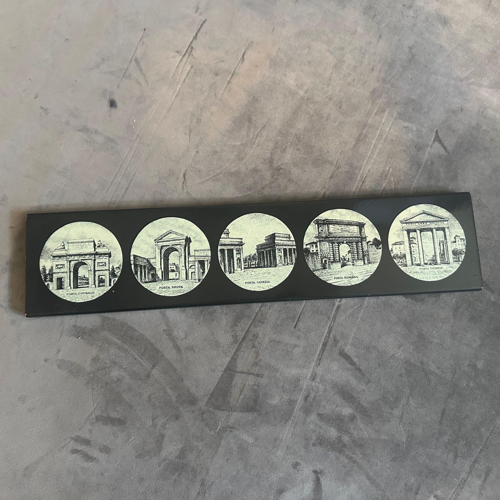 1960s Mid Century Modern Cigarette Box Le Porte Di Milano By Piero Fornasettì photo Home Decor