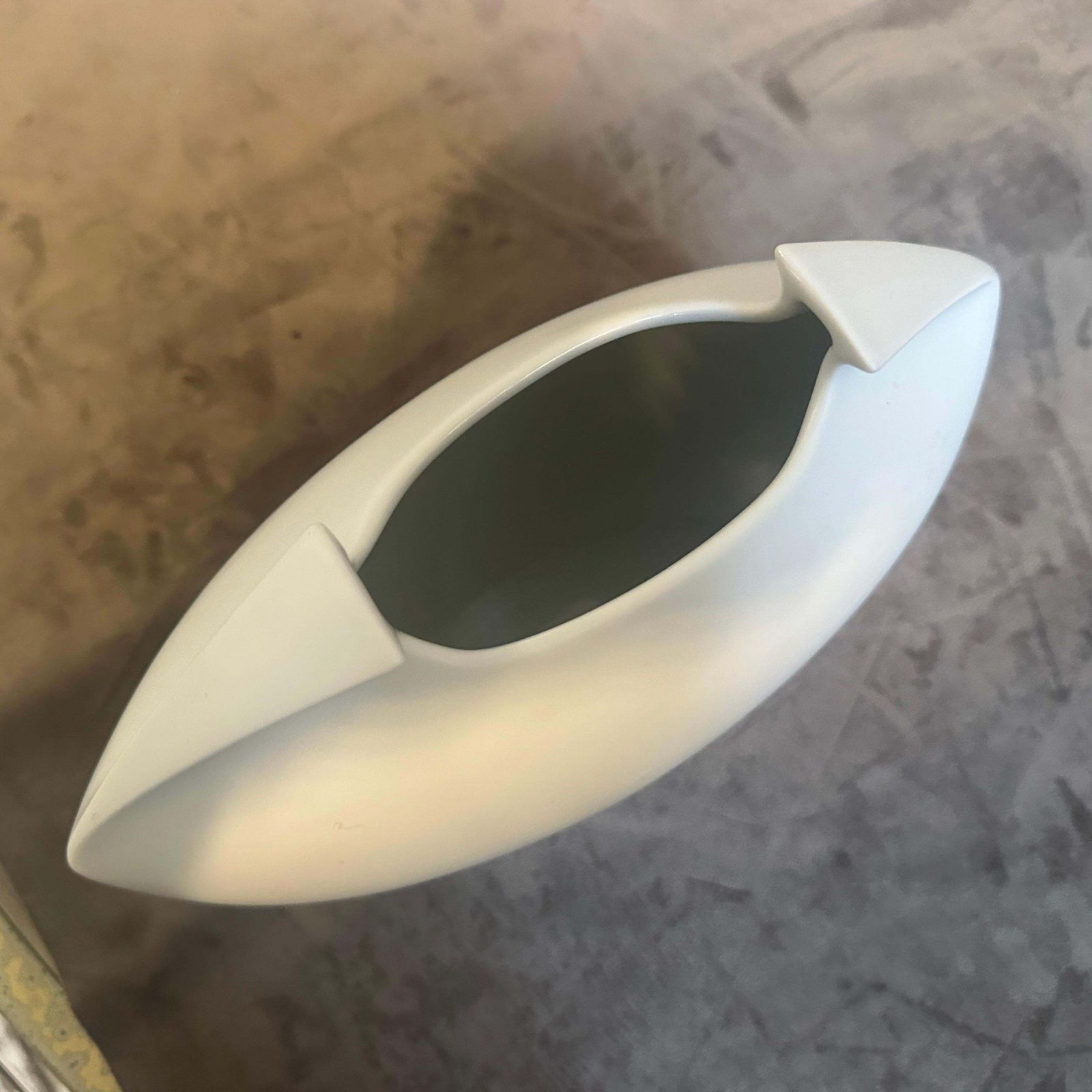 photo furniture 1990s Minimalist White Porcelain Tasca Vase By Lino Sabattini For Rosenthal