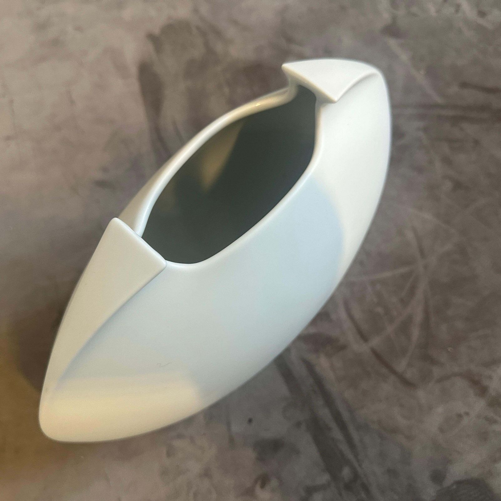 photo for sale 1990s Minimalist White Porcelain Tasca Vase By Lino Sabattini For Rosenthal