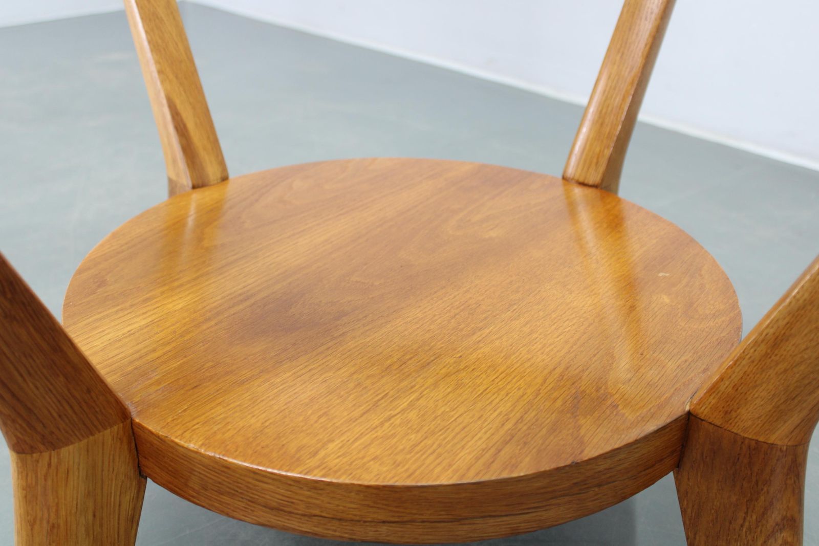 Mid Century Oak And Glass Round Coffee Table By Kropáček & Koželka photo buy