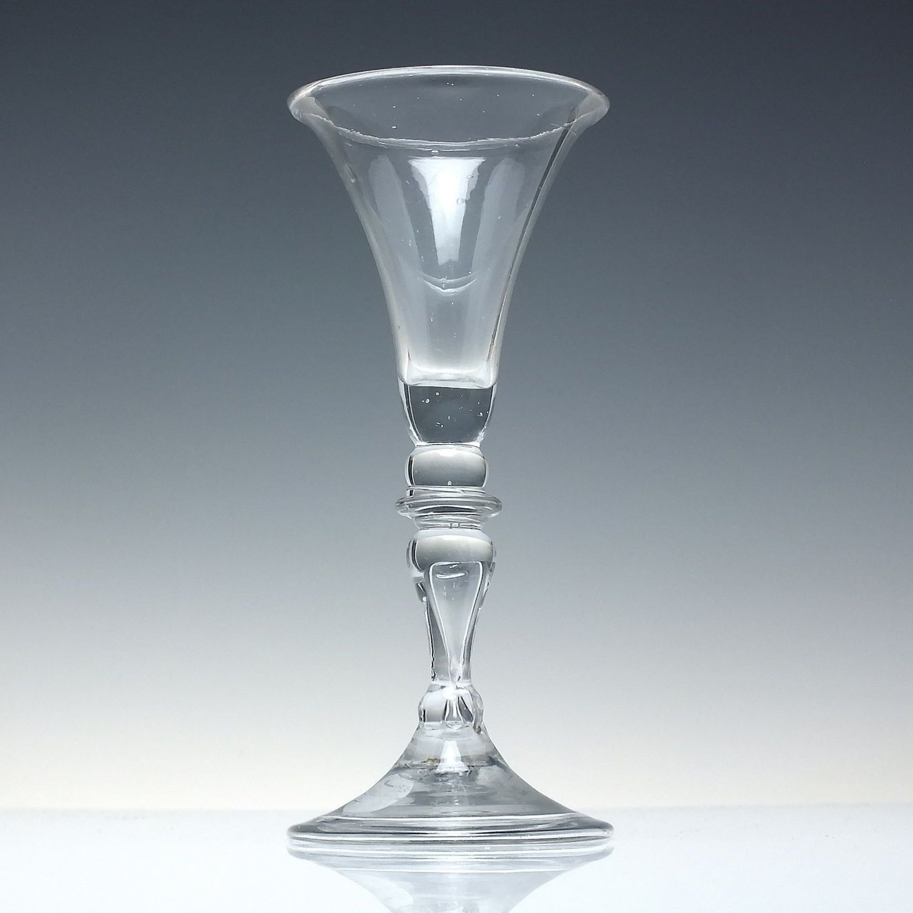 Antique Georgian Balustroid Wine Glass C1740 photo furniture