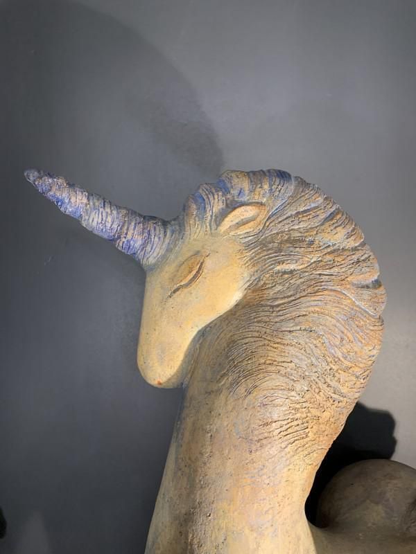Sculpture Unicorn Licorn Horse In Terracotta By Katarzyna Nowak photo vinterior