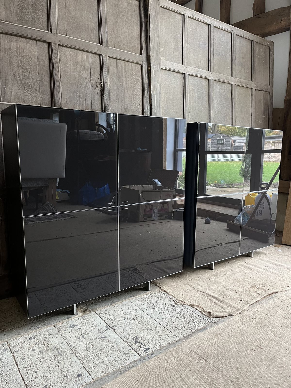 Molteni Square Grey Gloss Cabinet. Rrp £5842. 1 Of 2. photo furniture