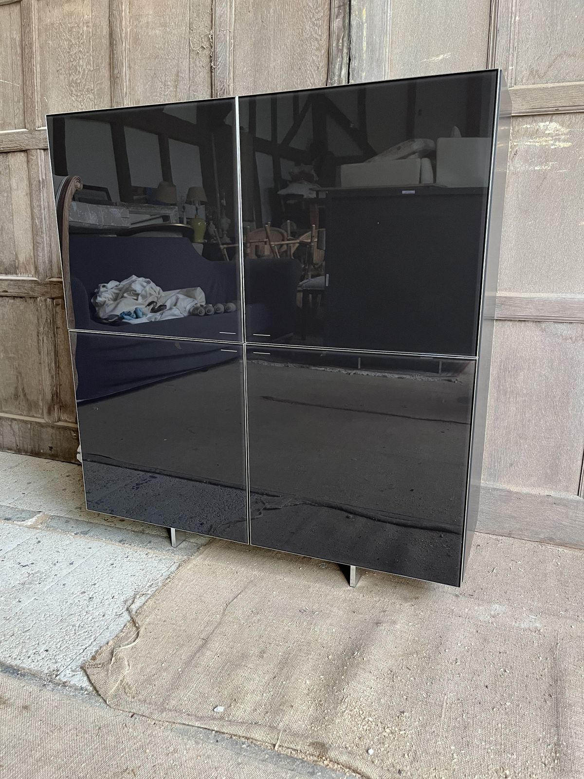Molteni Square Grey Gloss Cabinet. Rrp £5842. 1 Of 2. photo 1750.0