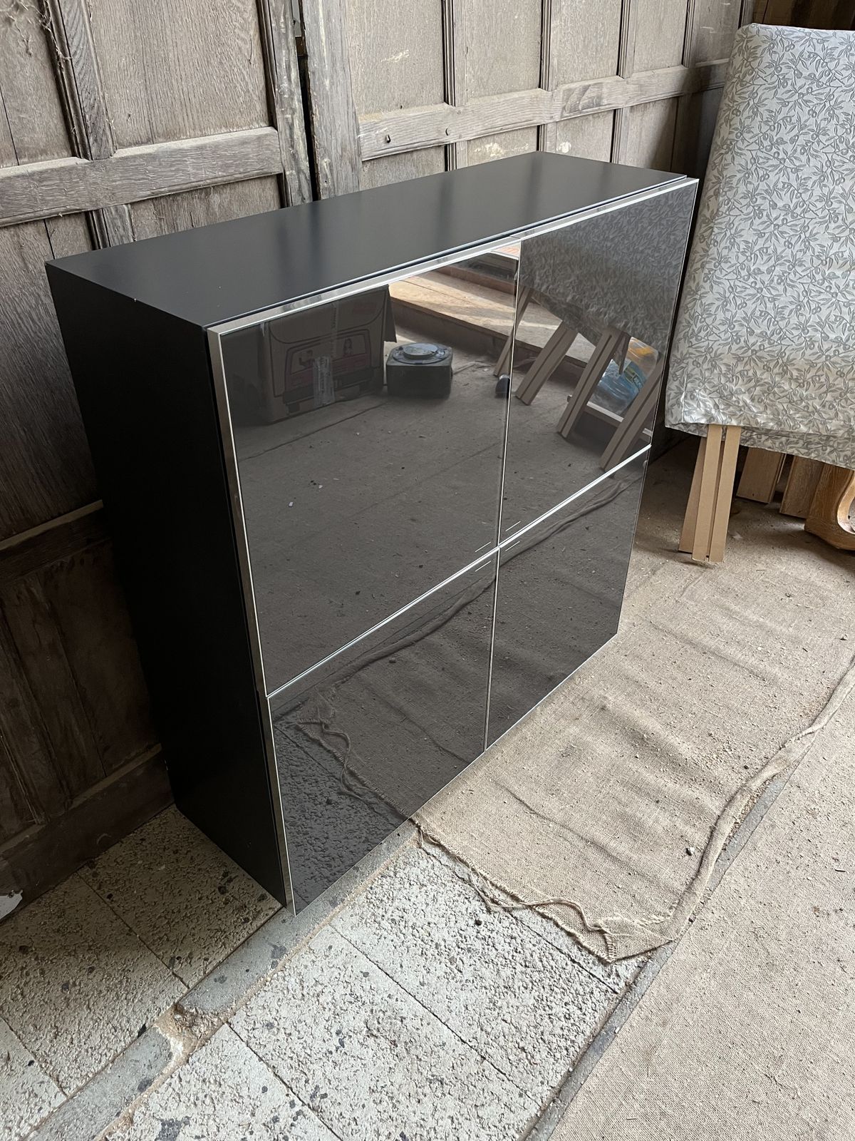 Molteni Square Grey Gloss Cabinet. Rrp £5842. 1 Of 2. photo vinterior