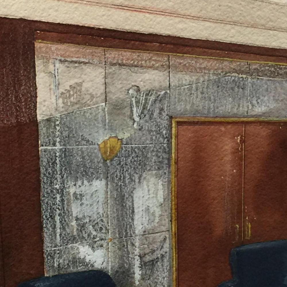 Presidentieel Kantoor Van Sabam Door Etablissements Vanderborght In Brussel, Aquarel, Jaren 1930–1940 photo Kunst
