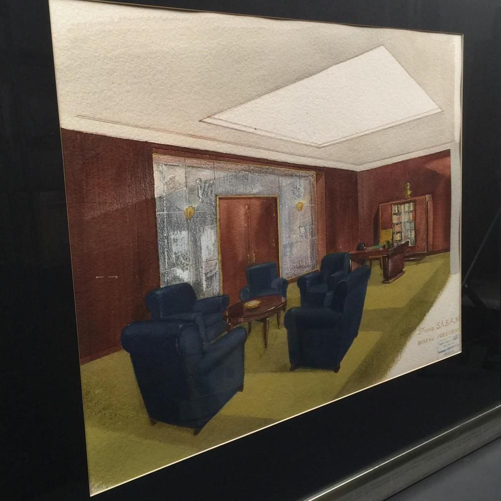 Kunst Presidentieel Kantoor Van Sabam Door Etablissements Vanderborght In Brussel, Aquarel, Jaren 1930–1940 photo