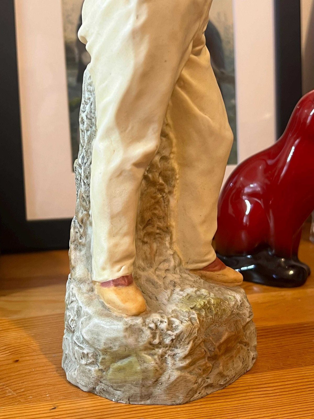 Bisque Porcelain Figurine Of Boy Cricketer C1850 photo buy