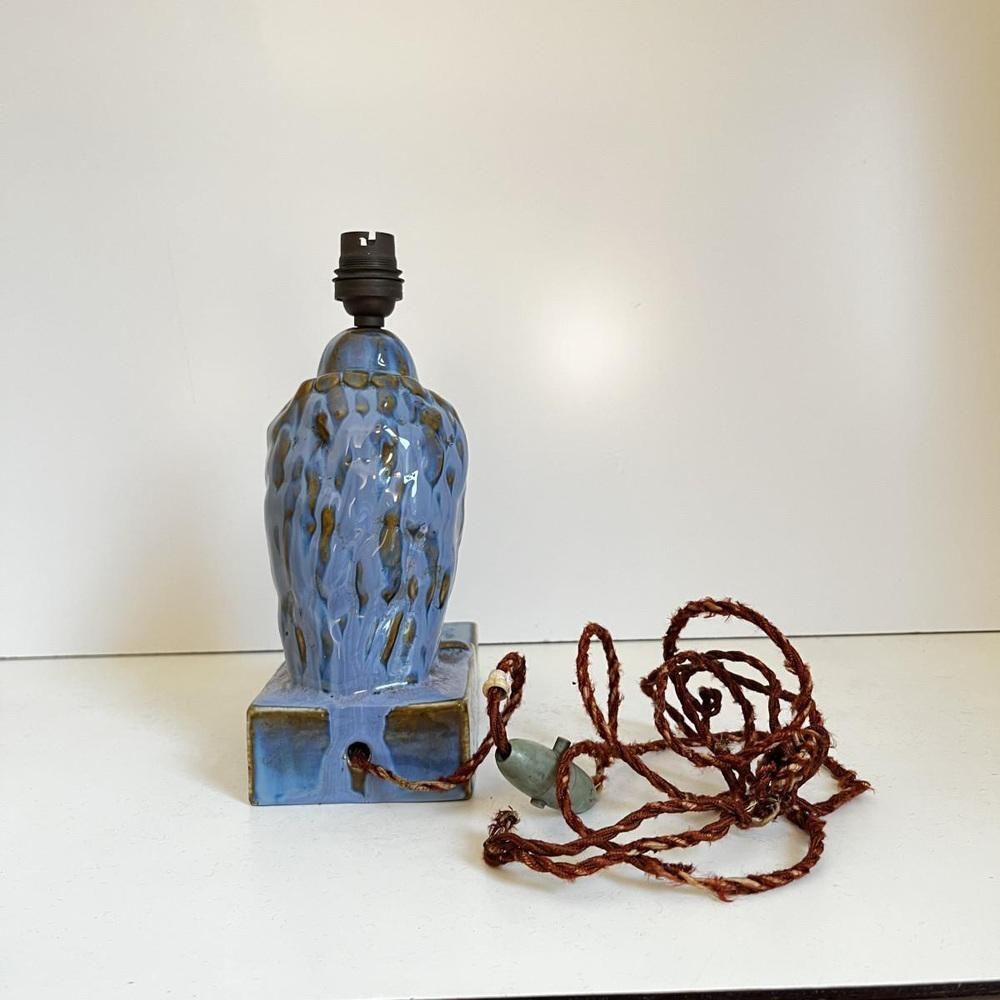 Art Deco Pelican Sculpture Lamp Base In Fine Glazed Stoneware, 1930 photo 942.0
