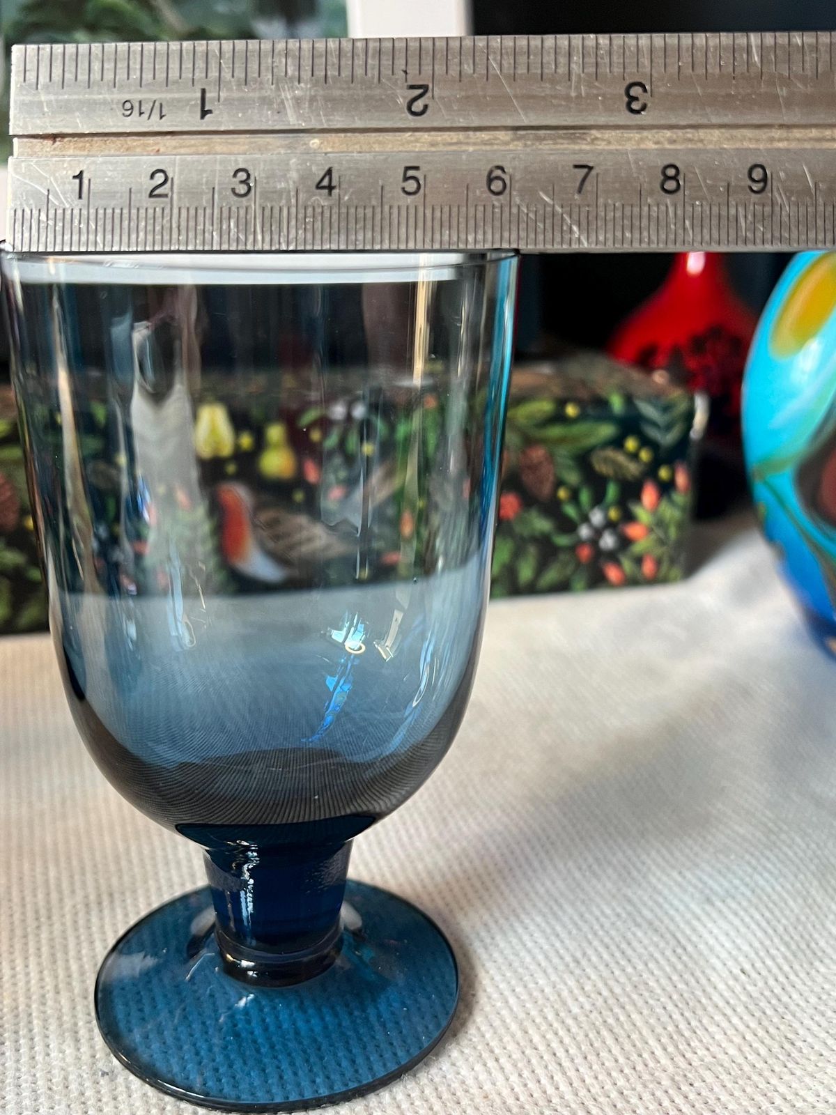 Vintage Wedgewood Cobalt Blue Liquor Glasses Set Of 6 photo vinterior