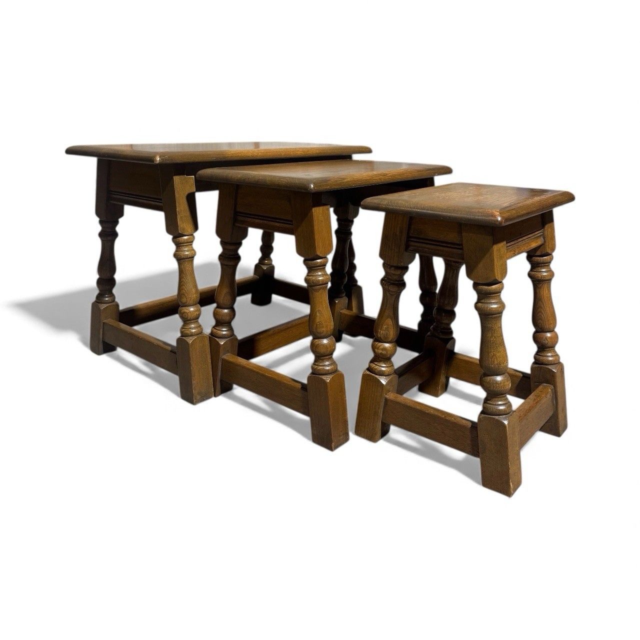 Old Charm Solid Oak Sideboard Nest Of Tables Superior Quality Antique Style photo for sale