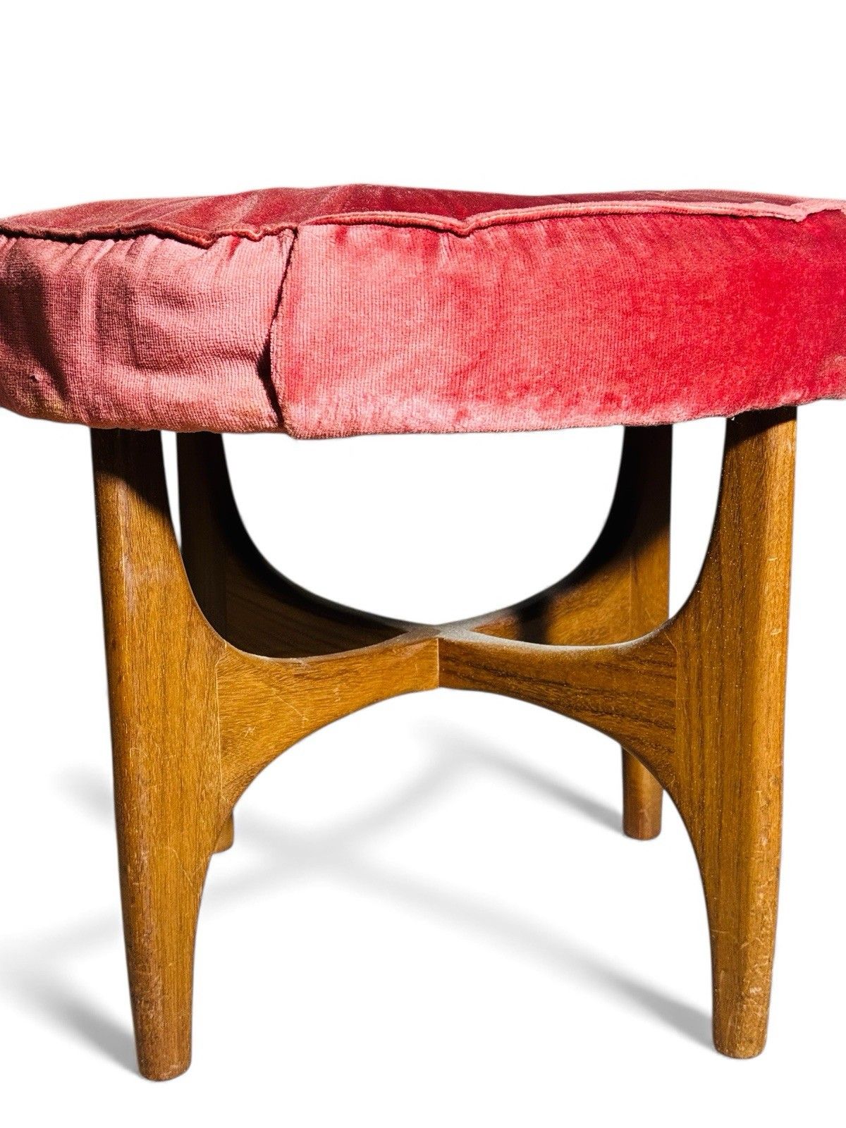 G Plan Fresco Stool Teak And Silk Mid Century Retro C1960s photo vinterior