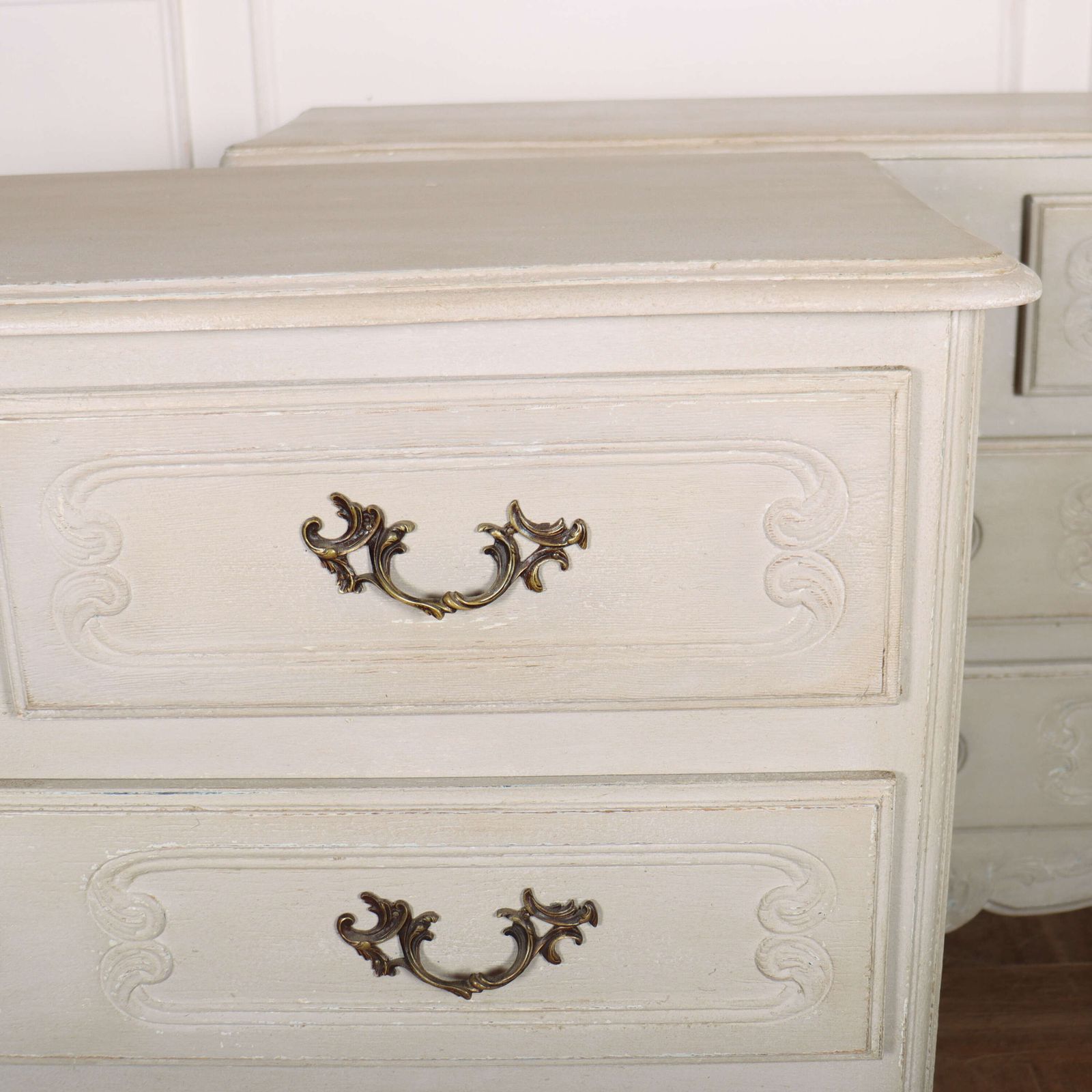 Pair Of French Painted Commodes photo for sale