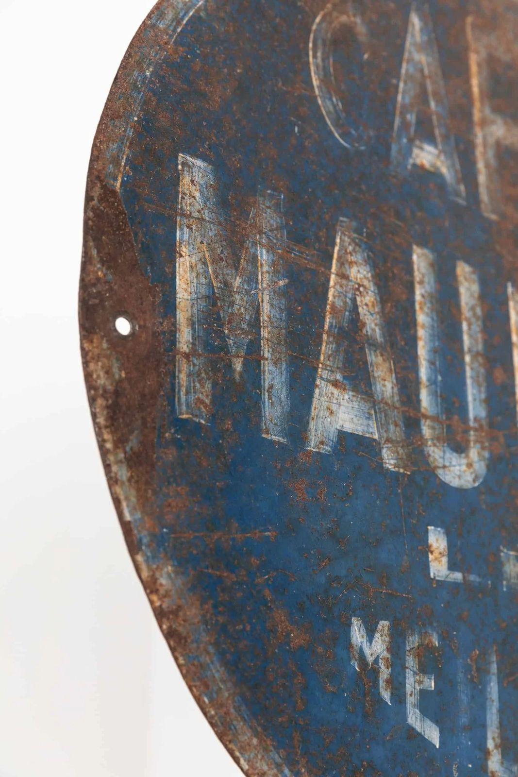 Double Sided Hand Painted French Trade Sign photo for sale