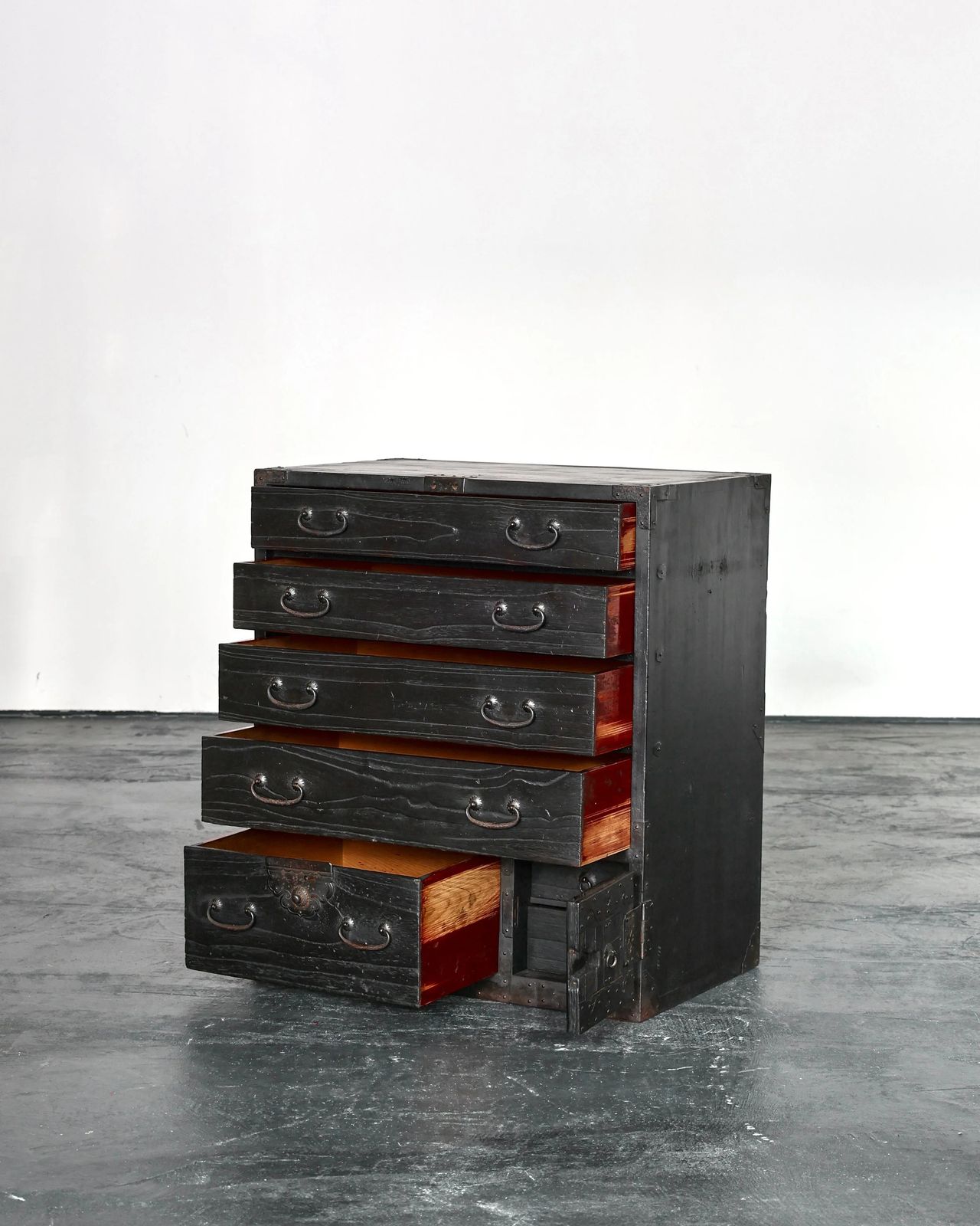 Charred Edo Period Tansu/Chest Of Drawers photo for sale