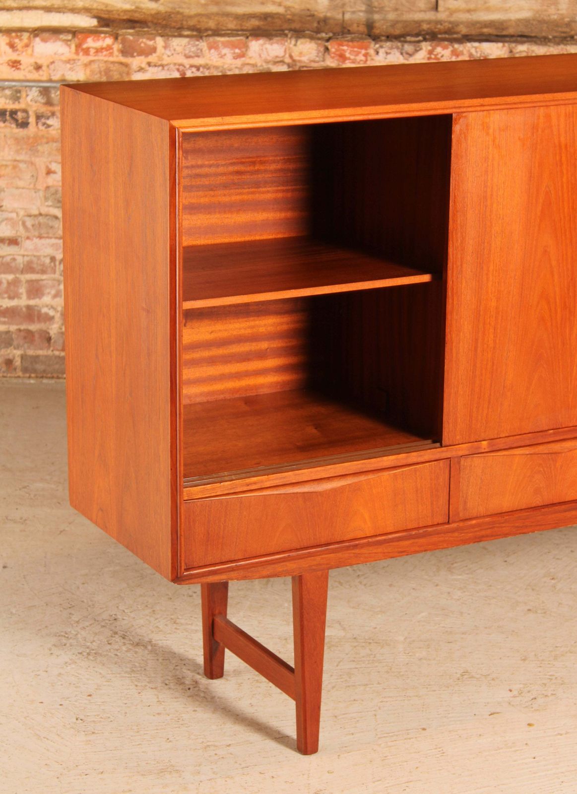 1950.0 Danish Mid Century Teak Highboard By E.W. Bach, Circa 1960s photo