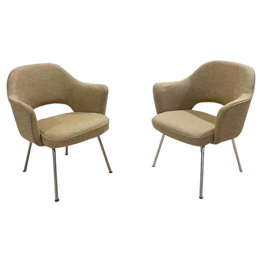 Paar "Executive" Fauteuils Van Eero Saarinen Voor Knoll, Ca. Jaren 1950–1960