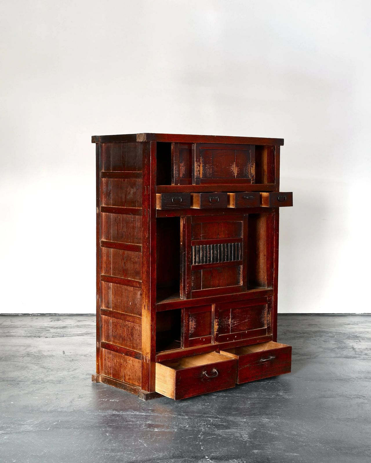 Tall Early Meiji Period Japanese Tansu Cabinet photo for sale