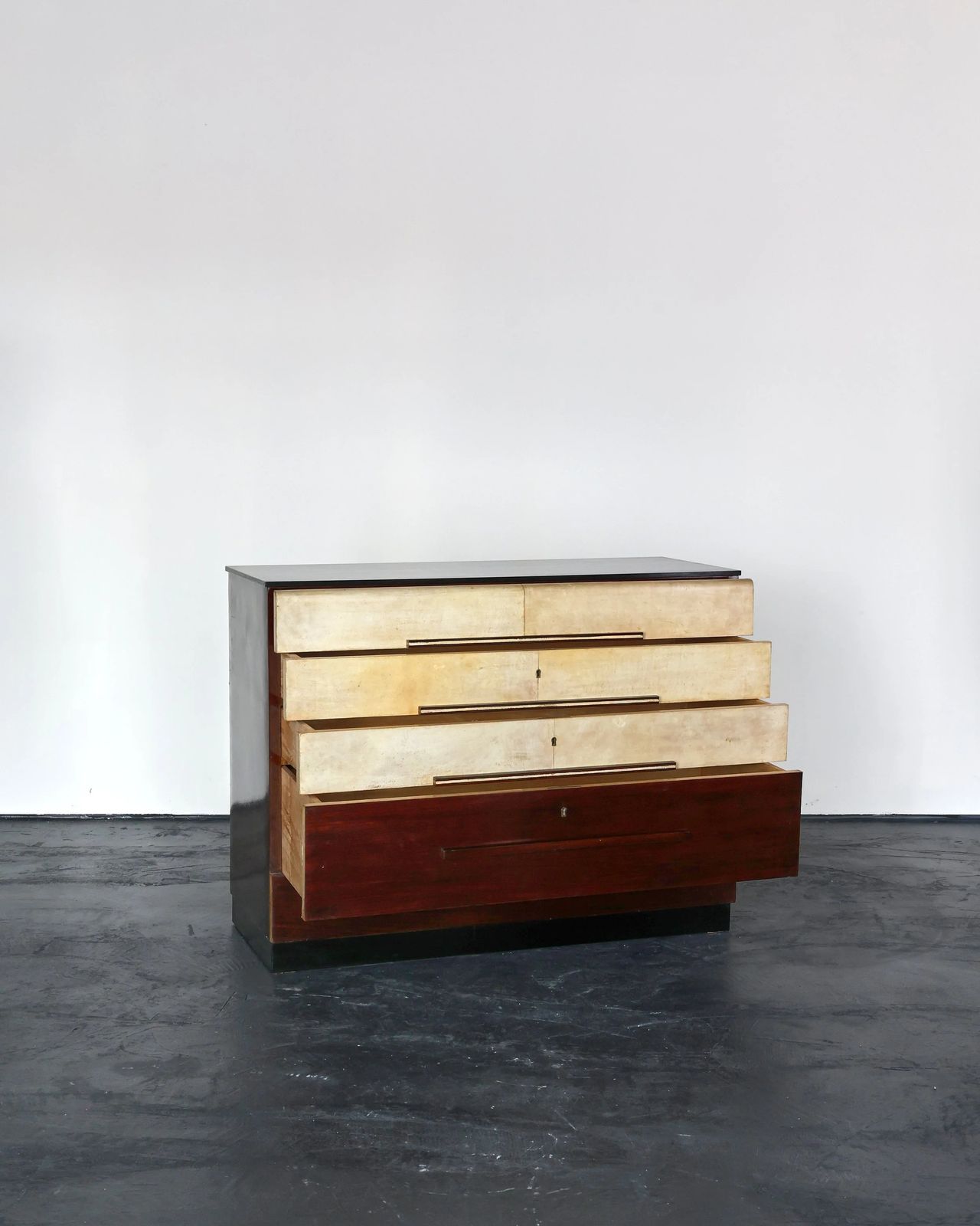 Italian Modernist C.1940s Vellum Chest Of Drawers photo furniture