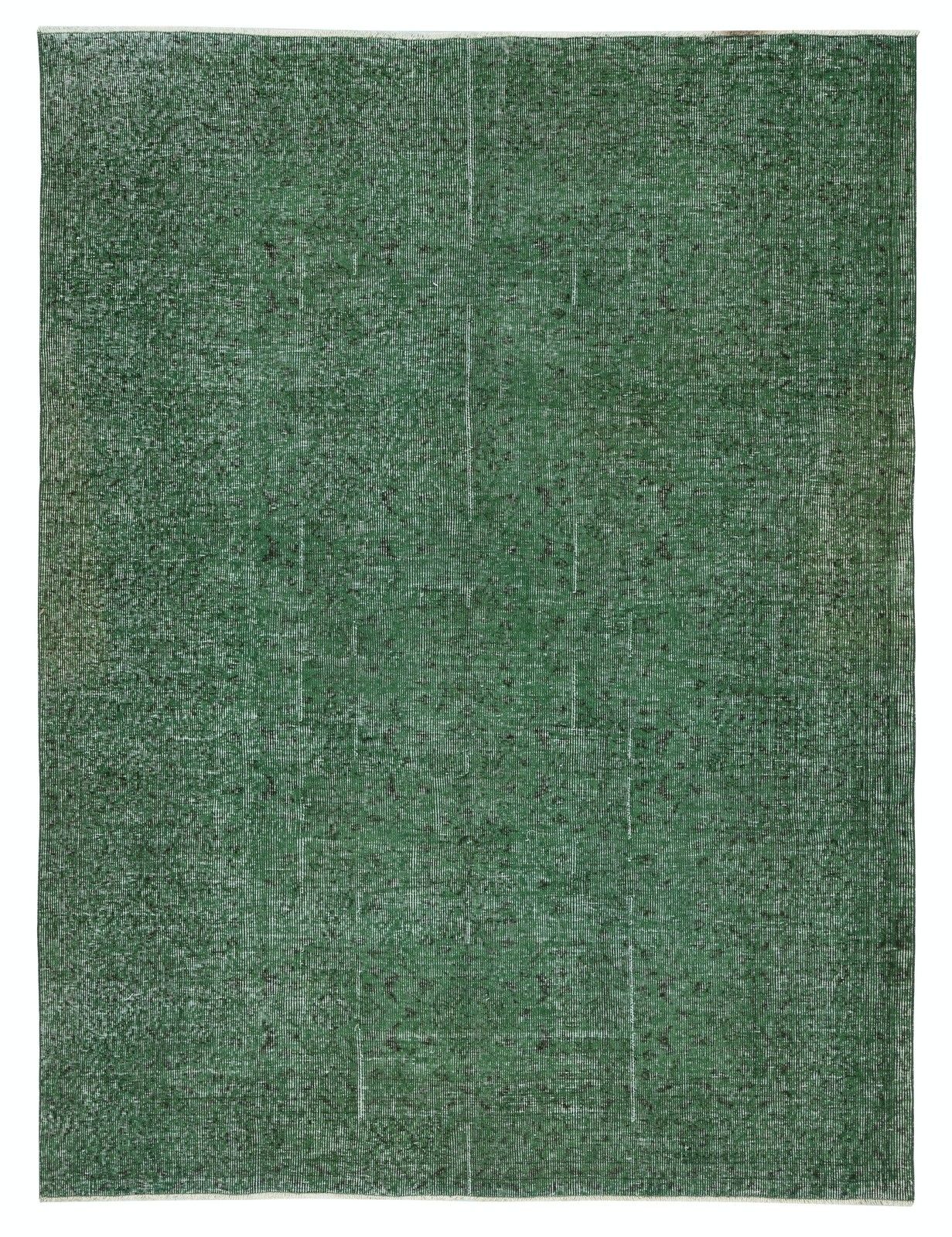 6x7.8 Ft Vintage Handmade Turkish Rug. Overdyed Green For Modern Home & Office