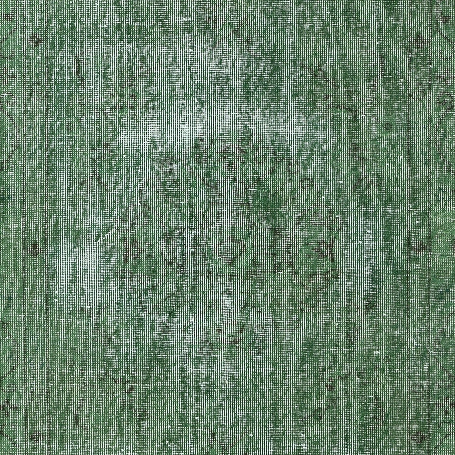 3.7x6.8 Ft Handmade Vintage Turkish Rug Overdyed In Green For Modern Interiors photo Textiles