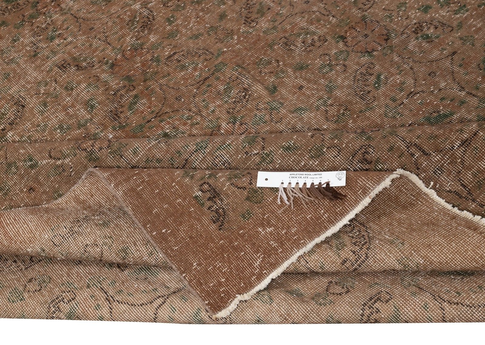 7x10.5 Ft Handknotted Vintage Turkish Rug Overdyed In Brown For Modern Interiors photo for sale