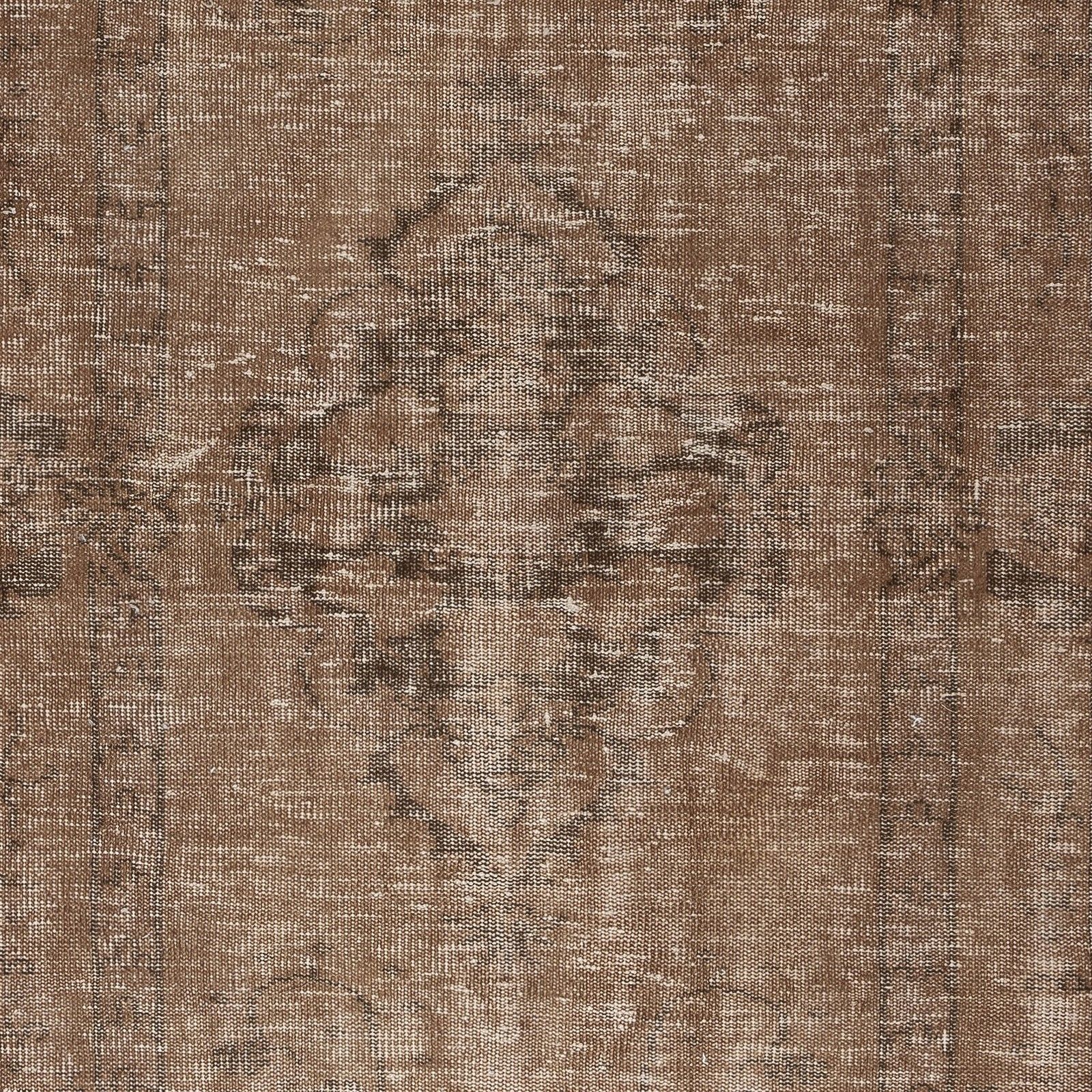 5x8 Ft Vintage Brown Wool Area Rug. Handmade Turkish Rug For Contemporary Spaces photo Textiles
