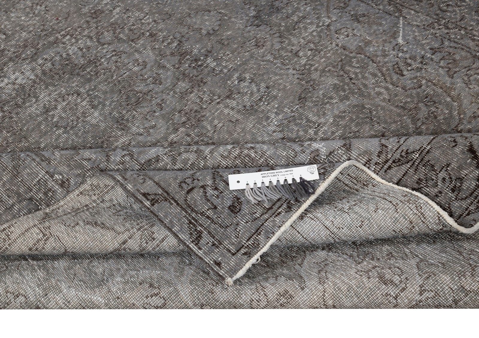 6.6x9 Ft Hand Knotted Vintage Gray Wool Rug. Modern Turkish Overdyed Rug photo for sale