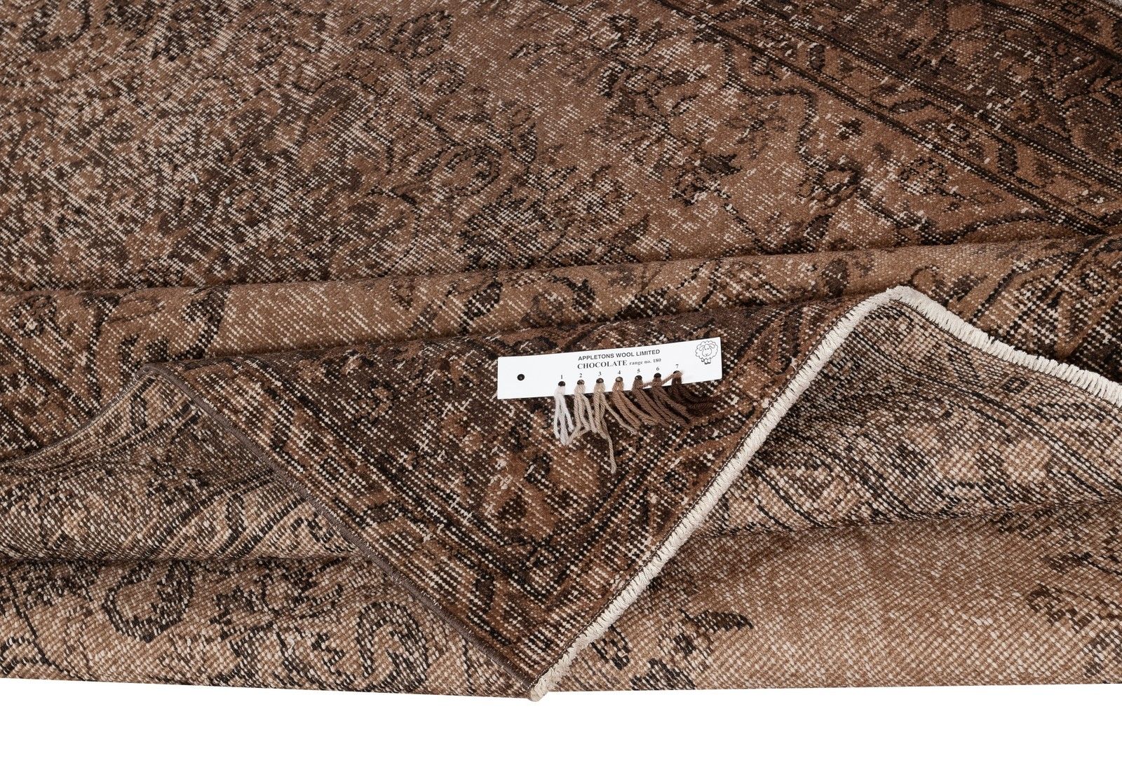 5.7x9 Ft Handmade Turkish Area Rug. Vintage Overdyed Brown Rug For Modern Home photo for sale