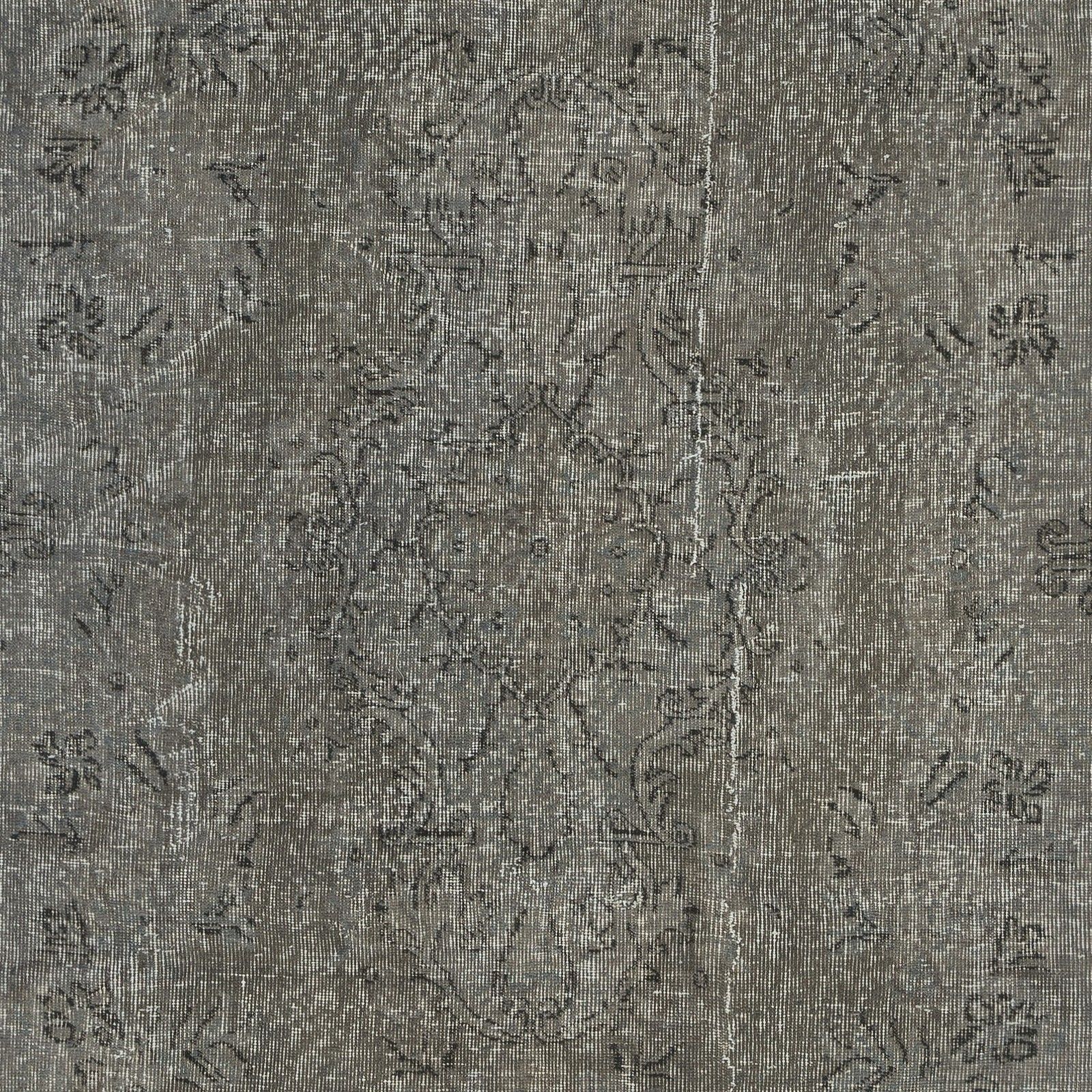 5.2x9 Ft Gray Redyed Vintage Turkish Rug. Handmade Carpet For Modern Interiors photo Textiles
