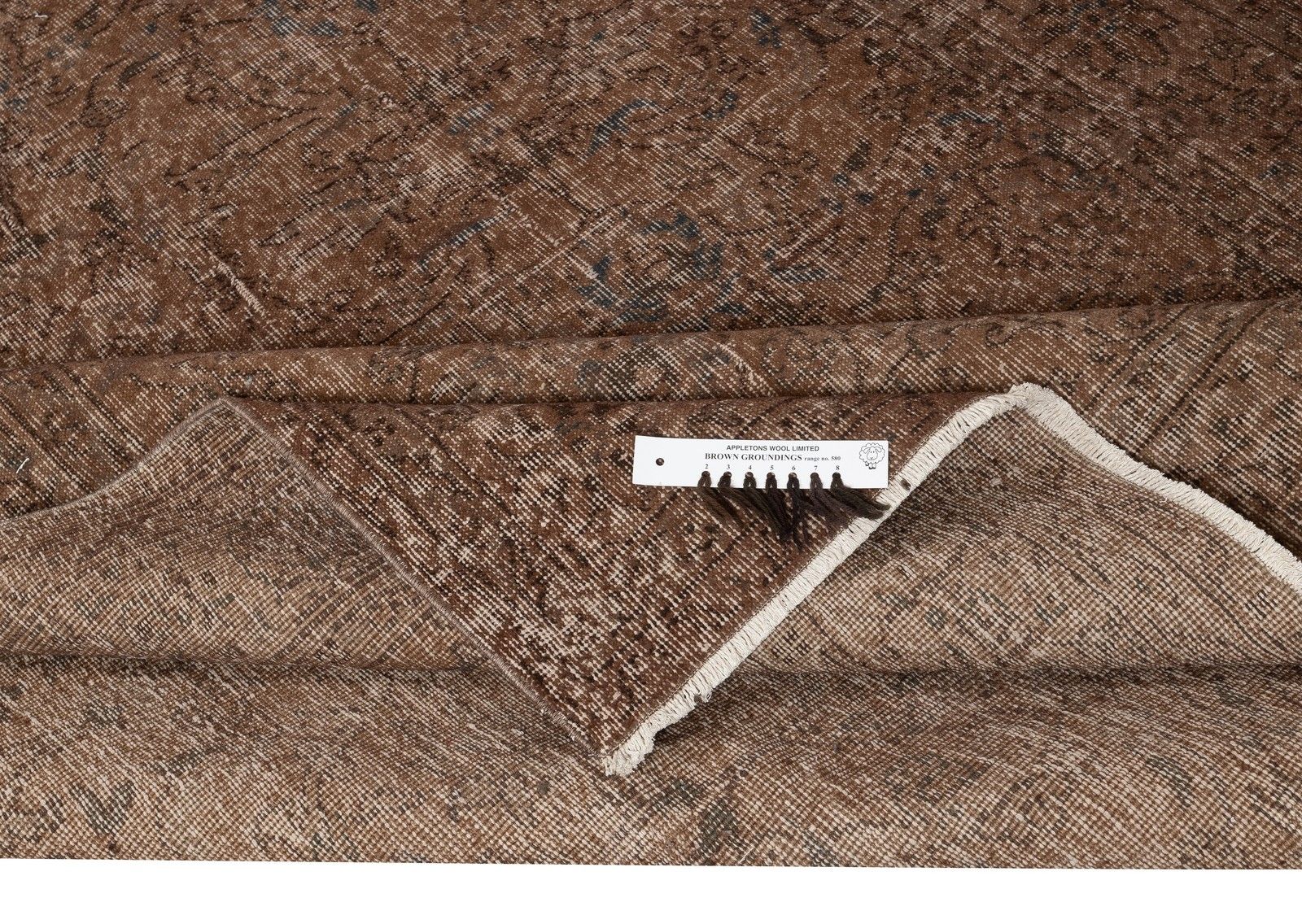 6.3x10.2 Ft Handmade Turkish Rug. Vintage Brown Redyed Carpet For Living Room photo for sale