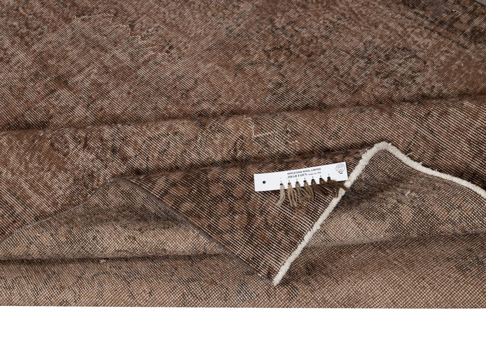6x10.2 Ft Modern Handmade Turkish Rug. Vintage Brown Carpet For Living Room photo for sale