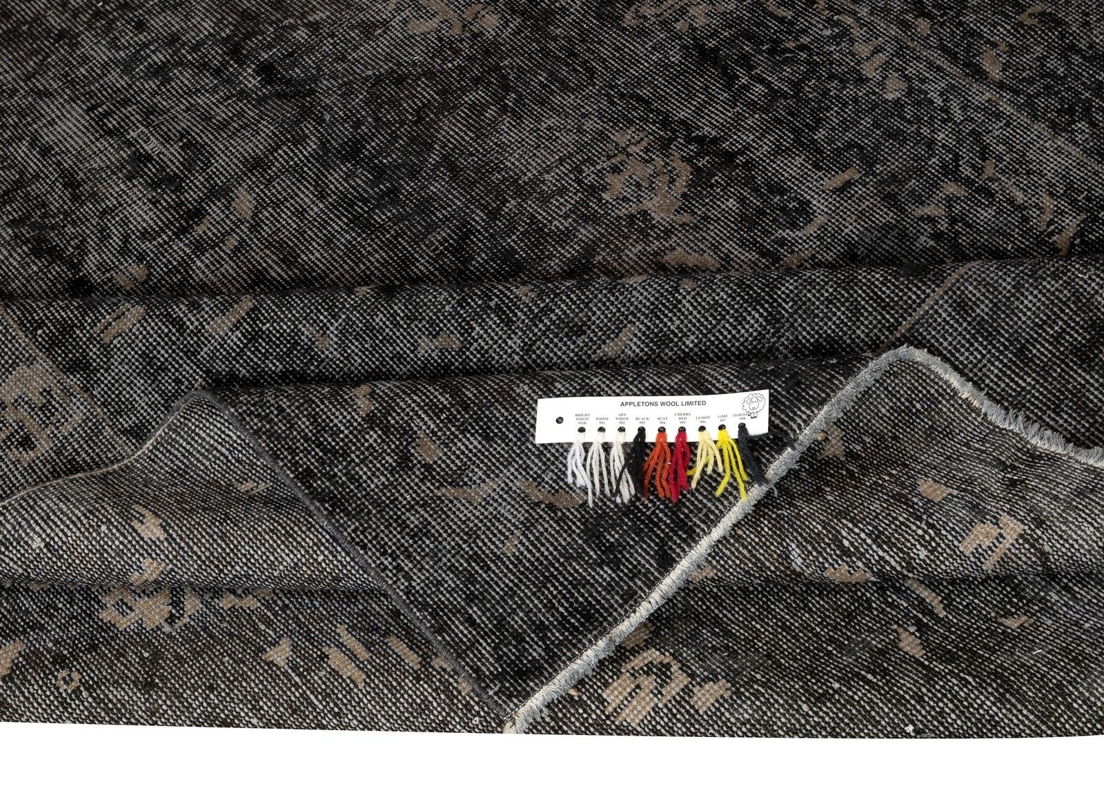 5.6x8.6 Ft Vintage Rug Overdyed In Black For Modern Interior. Handmade In Turkey photo for sale