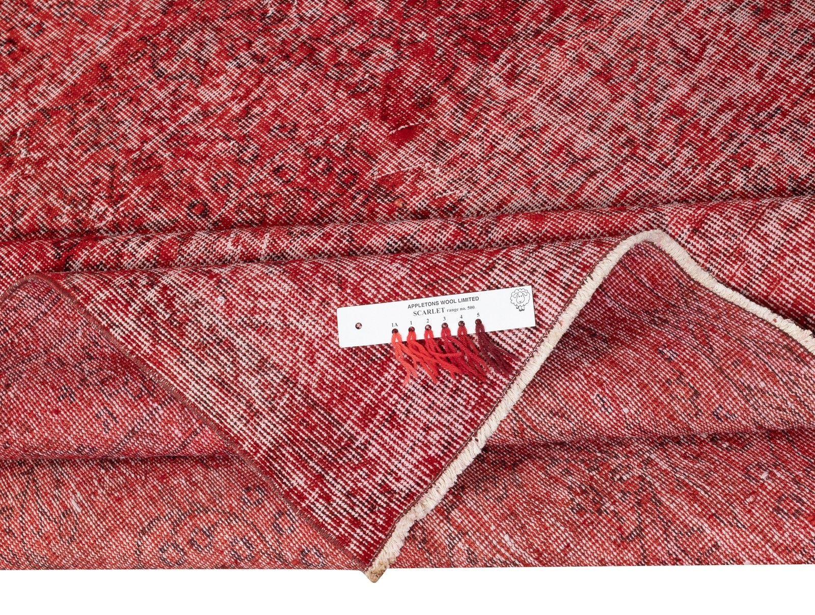 6x9.7 Ft Handmade Turkish Wool Area Rug. Vintage Redyed Red Rug For Modern Home photo for sale