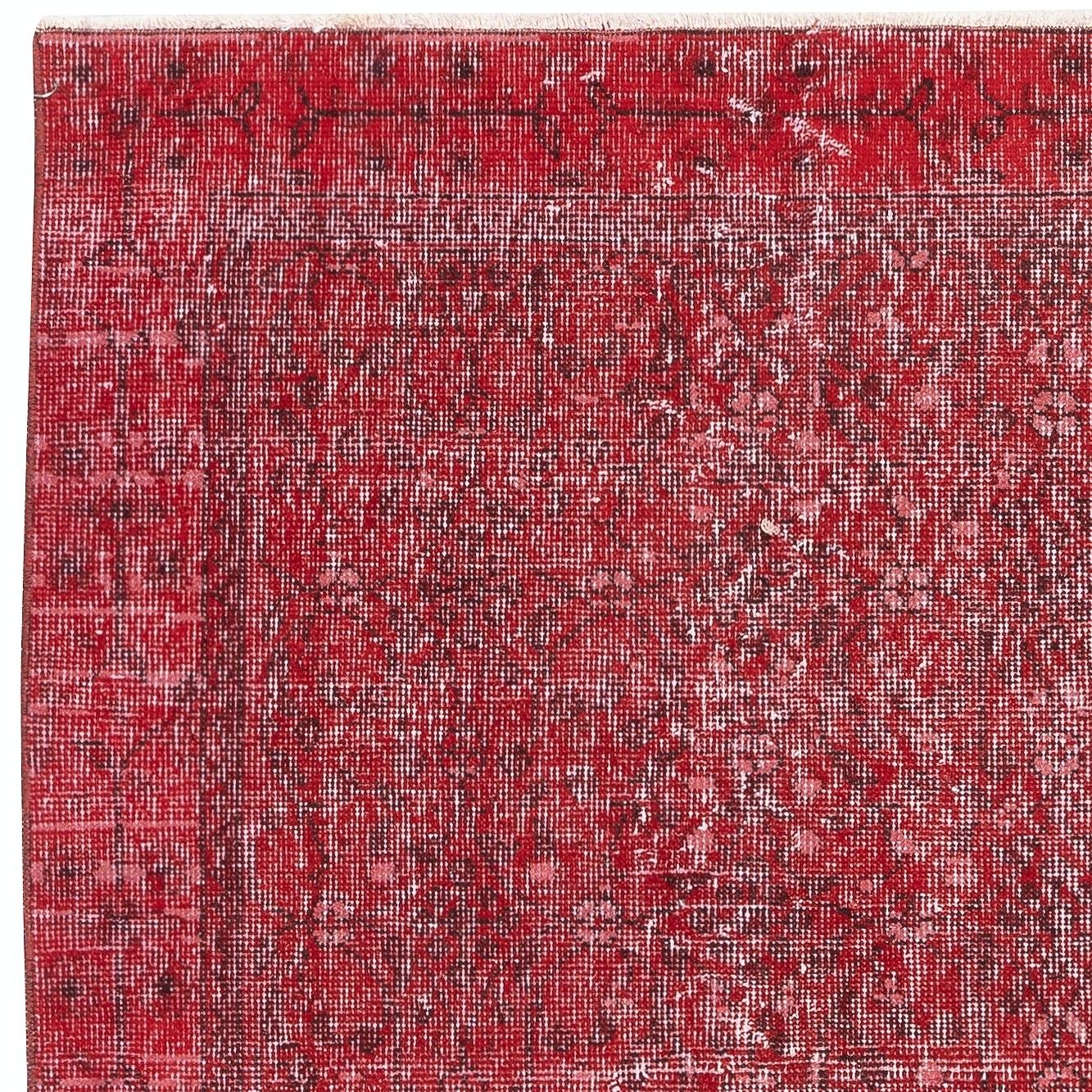 3.5x6.5 Ft Vintage Red Area Rug. Handmade Turkish Rug For Contemporary Spaces photo 235.0