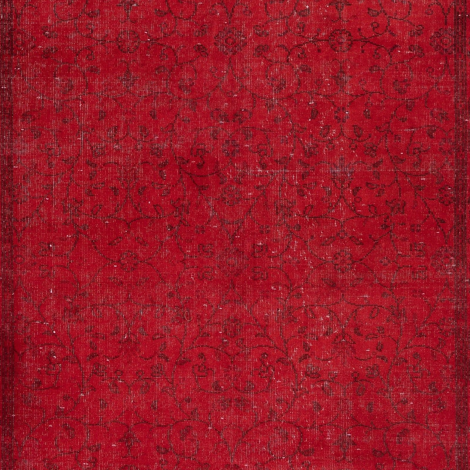 5.3x9.7 Ft Red Handmade Turkish Area Rug For Living Room, Bedroom & Dining Room photo Textiles