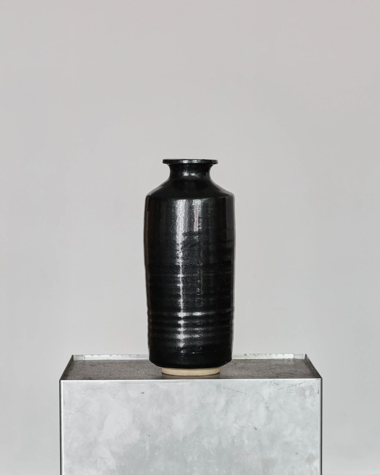 Tall Taisho Period Japanese Art Deco Ceramic Vase