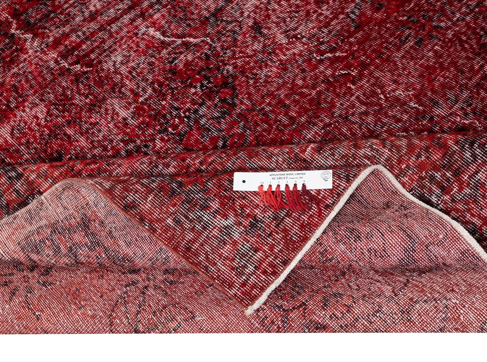 7x10.3 Ft Handmade Turkish Rug. Vintage Red Overdyed Area Rug For Living Room photo for sale
