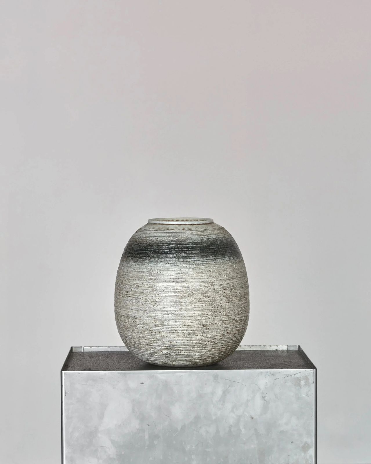 Two Tone Japanese Studio Ceramic Vessel photo furniture