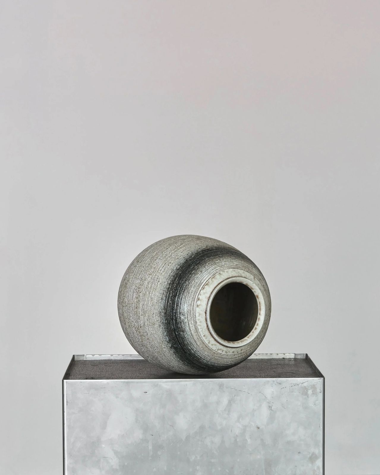 Two Tone Japanese Studio Ceramic Vessel photo Home Decor
