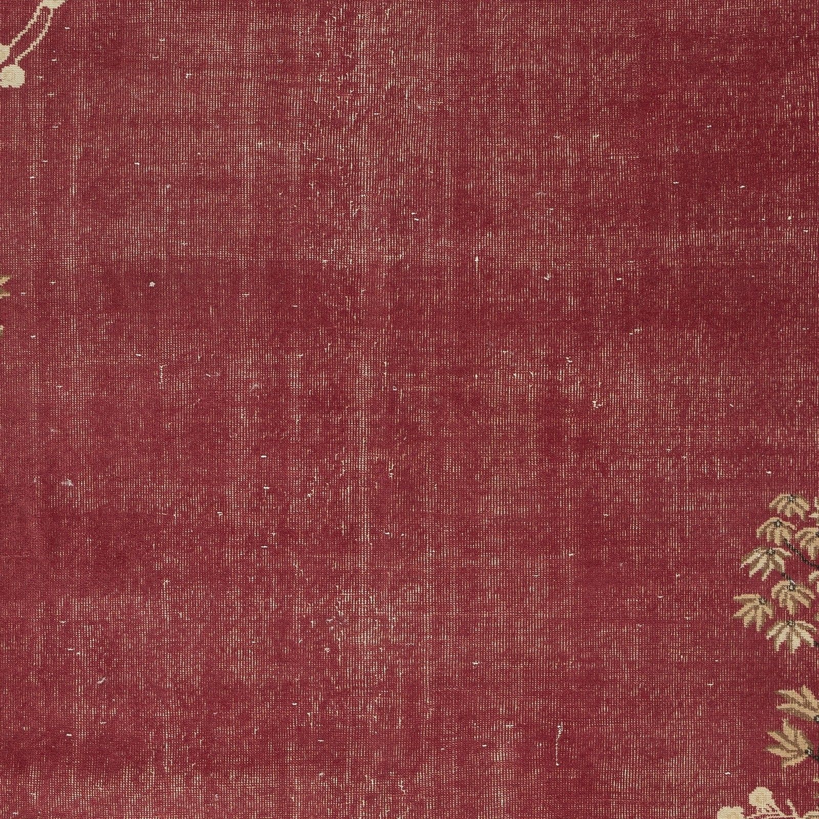 6.6x9.5 Ft Vintage Hand Knotted Chinese Art Deco Design Red Area Rug photo Textiles