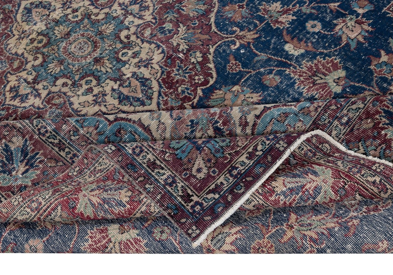 7.7x10.7 Ft Traditional Vintage Handmade Turkish Area Rug With Medallion Design photo for sale