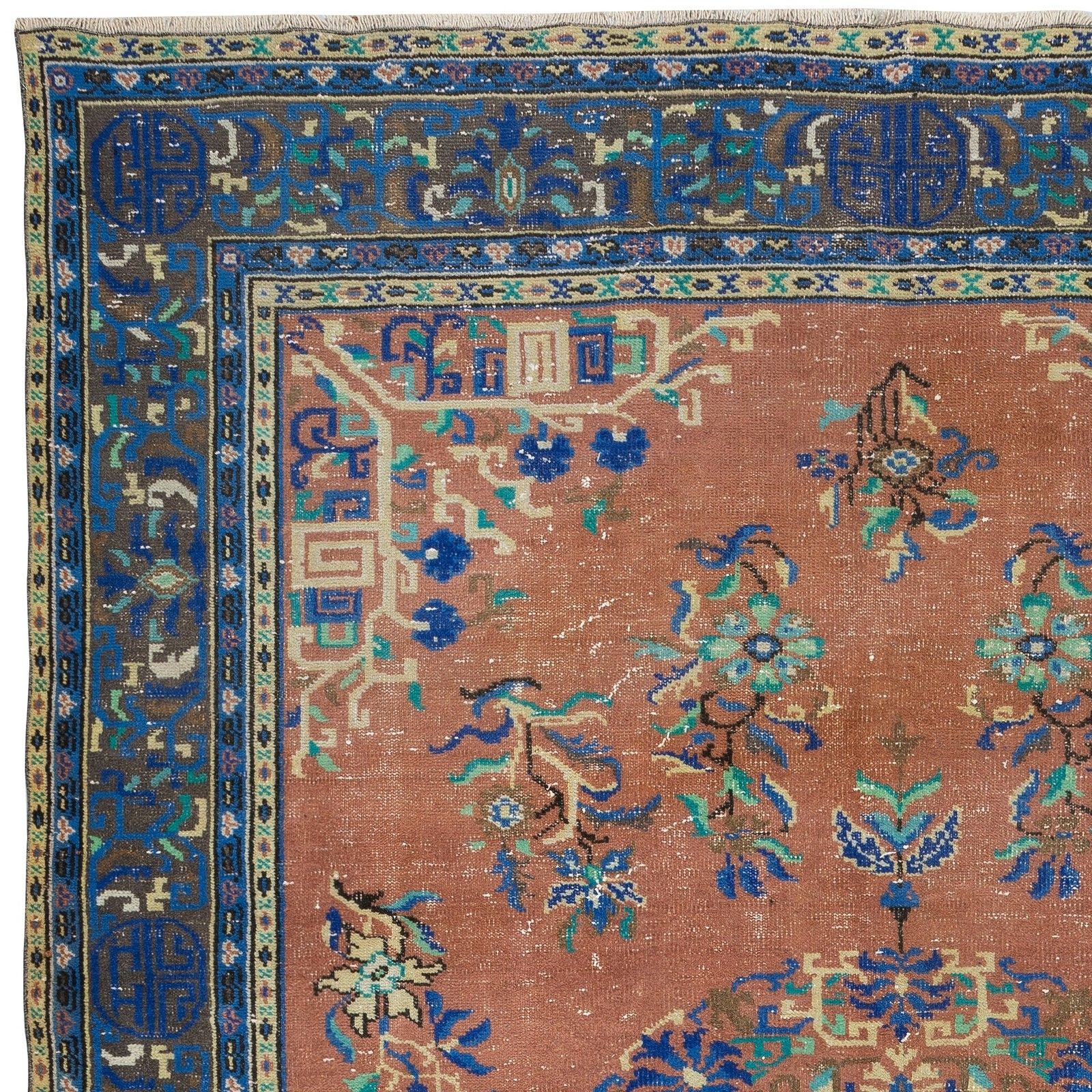 8x11.3 Ft Traditional Hand Knotted Vintage Turkish Red Area Rug For Home Decor photo 1093.0