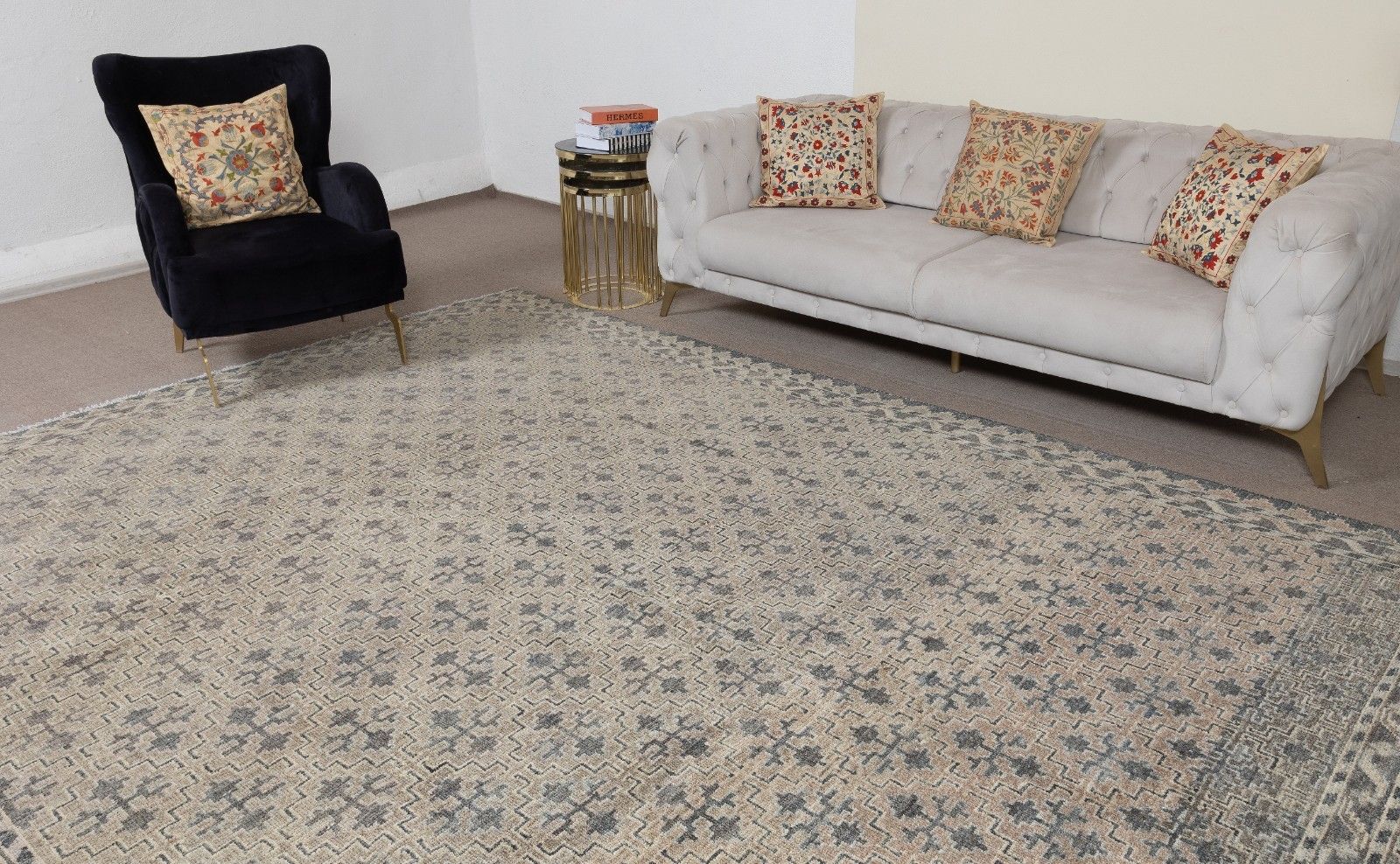 9.2x11.7 Ft Handmade Turkish Area Rug. Handmade Wool Carpet For Living Room photo 2617.0