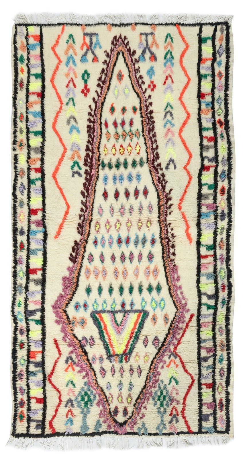4.4x8.3 Ft One Of A Kind Vintage Hand Knotted Turkish Tulu Rug, 100% Wool