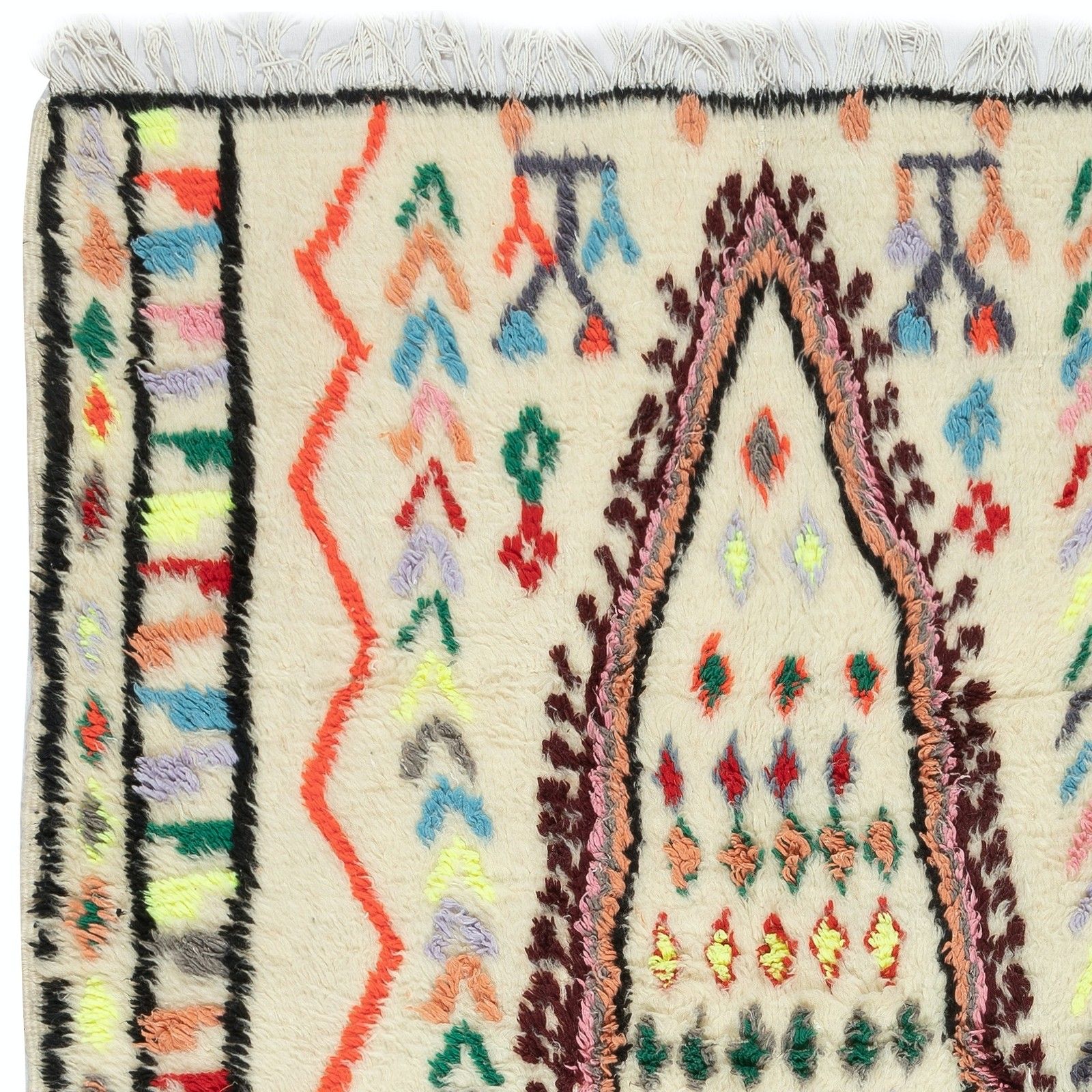 4.4x8.3 Ft One Of A Kind Vintage Hand Knotted Turkish Tulu Rug, 100% Wool photo 636.0